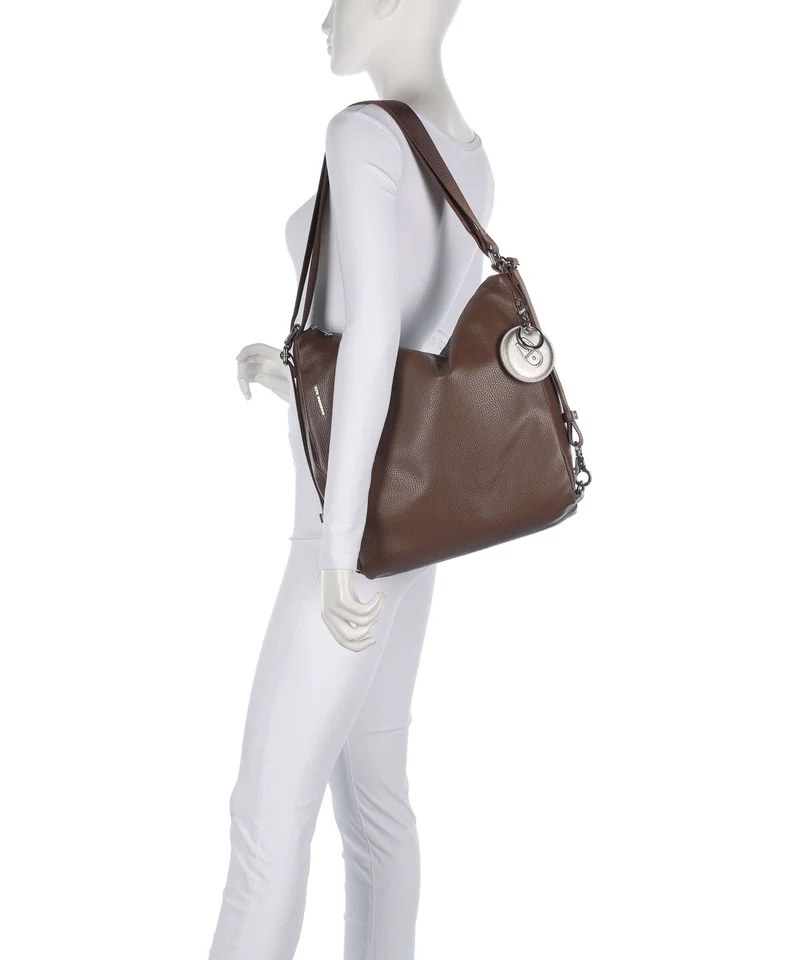 Mandarina Duck Mellow Leather Sac à main porté dos milk chocolate