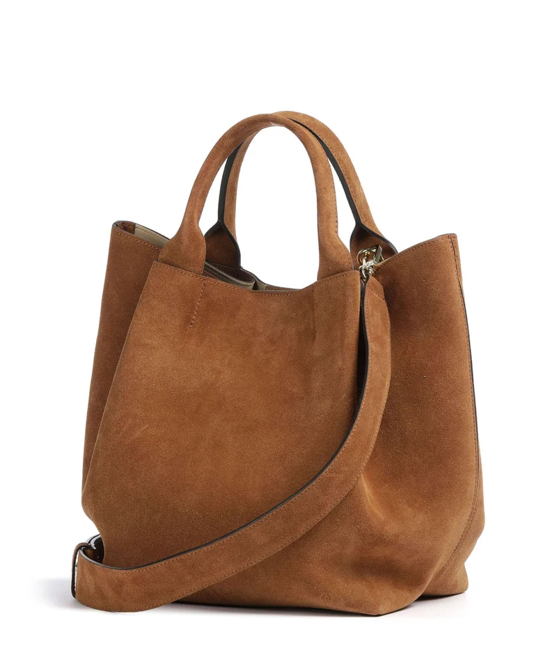 Abro Suede Essential Medium Sac à main cuoio