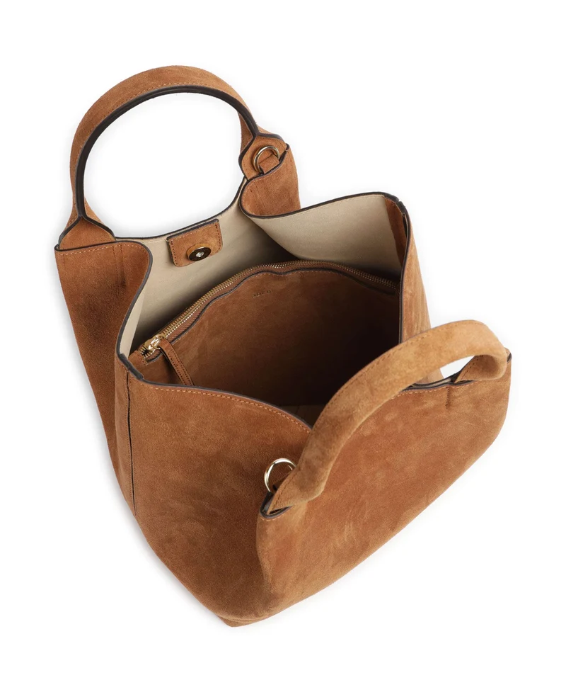 Abro Suede Essential Medium Sac à main cuoio