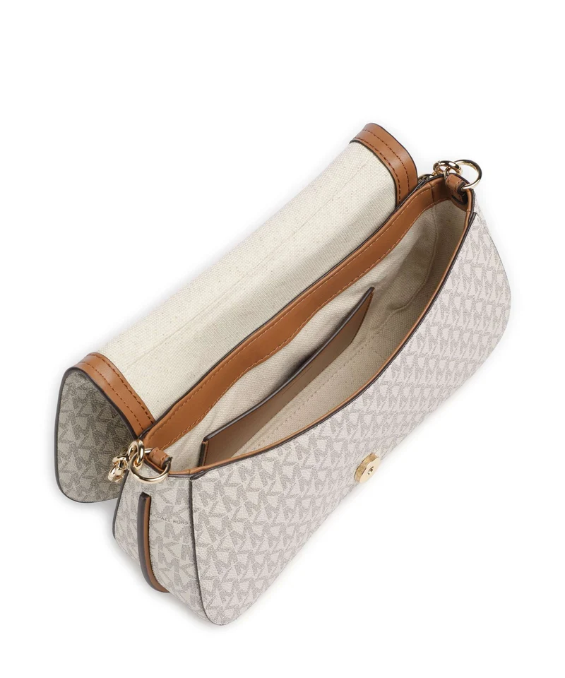 Michael Kors Nolita Medium Sac porté épaule vanilla/acorn