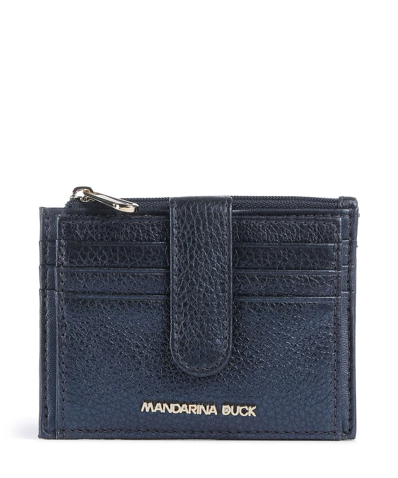 Mandarina Duck Mellow Metal Étui à cartes crédit blue indigo
