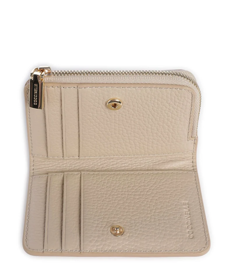 Coccinelle Metallic Soft Portefeuille sandshell