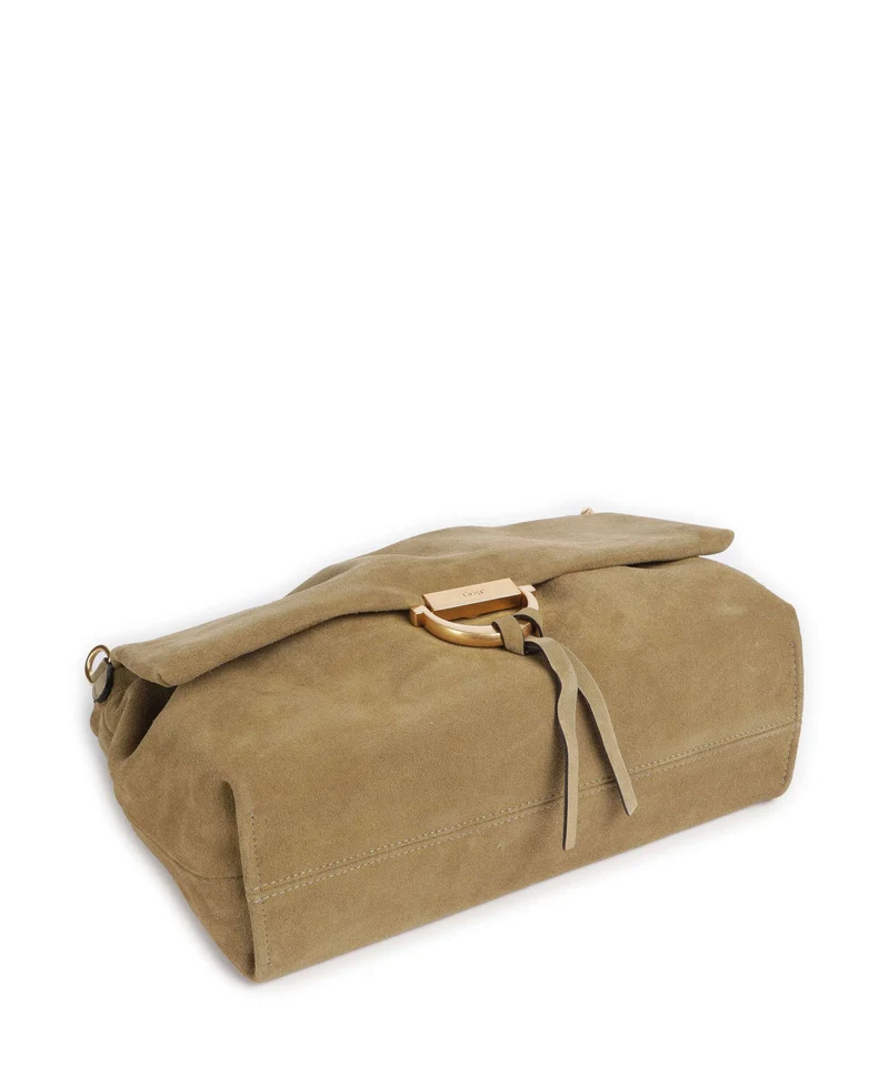 Abro Suede Temi Large Sac porté épaule mud