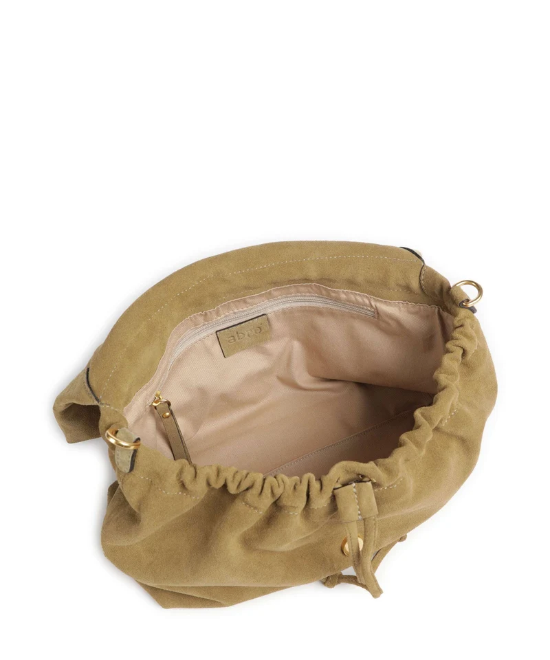 Abro Suede Temi Large Sac porté épaule mud
