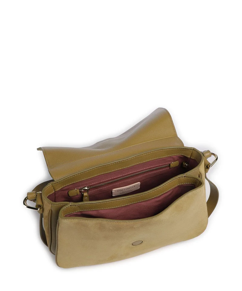 Coccinelle Mavery Suede Sac porté épaule seagrass