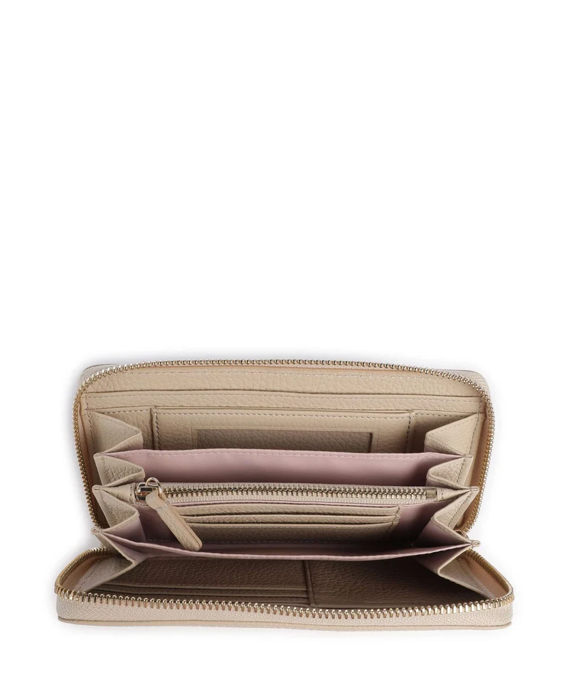 Coccinelle Metallic Soft Portefeuille sandshell