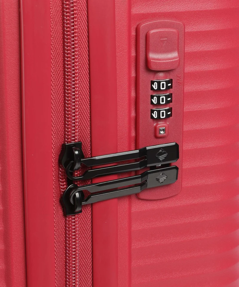 Travelite Air Stripe Slim Valise 4 roues red