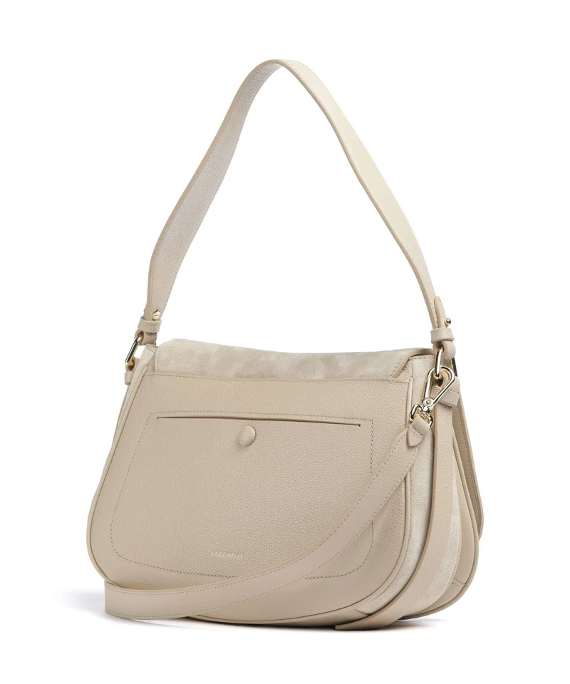 Coccinelle Mavery Suede Sac porté épaule sandshell