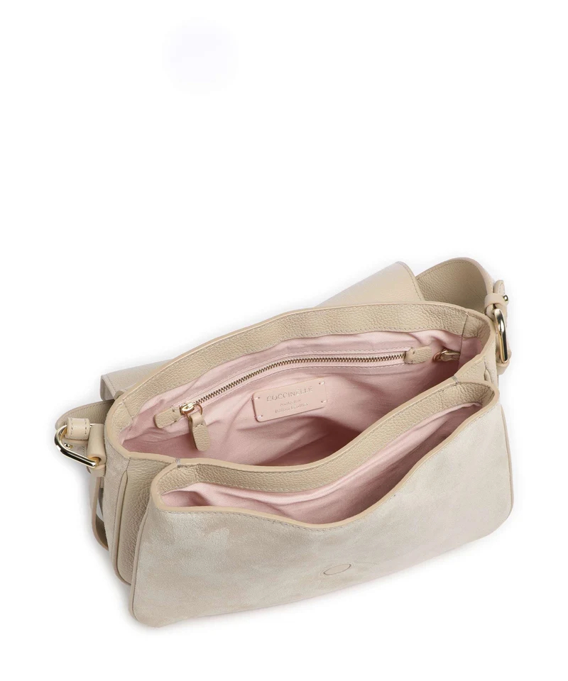 Coccinelle Mavery Suede Sac porté épaule sandshell