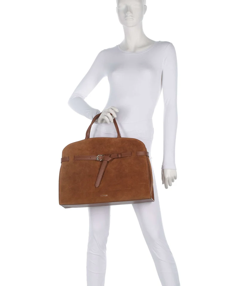 Coccinelle Sabine Suede Sac à main cognac