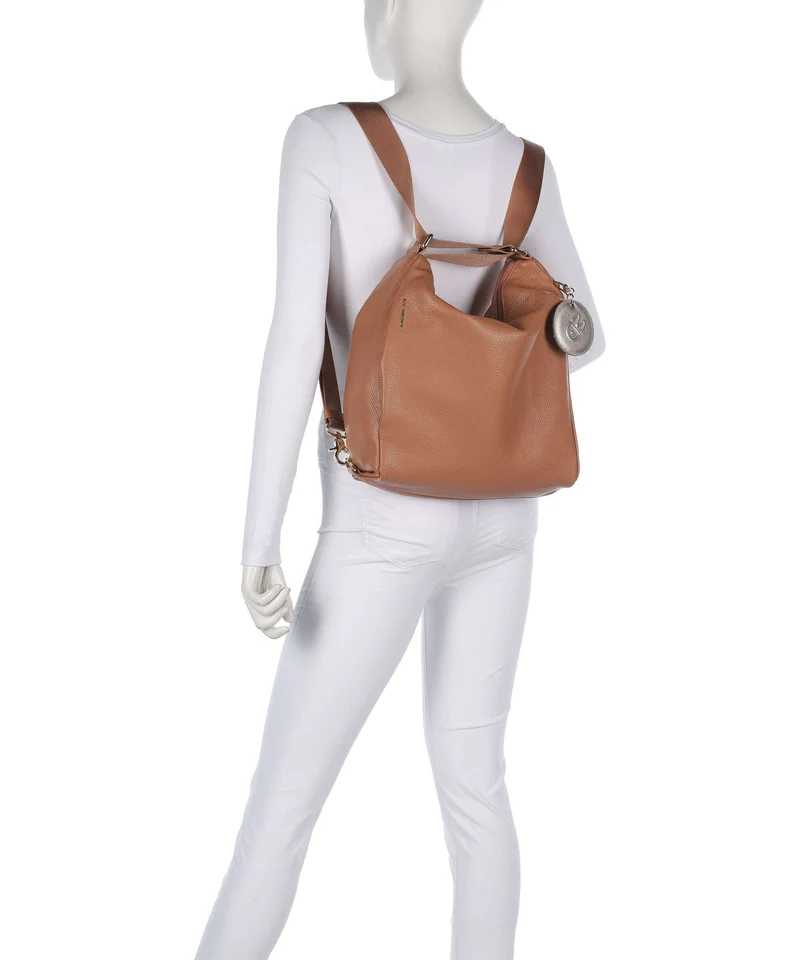Mandarina Duck Mellow Leather Sac à main porté dos pecan nut