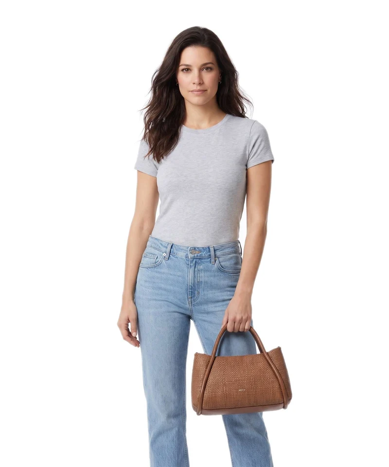 Abro Raffia Intreccio Willow Sac à main caramel/cognac