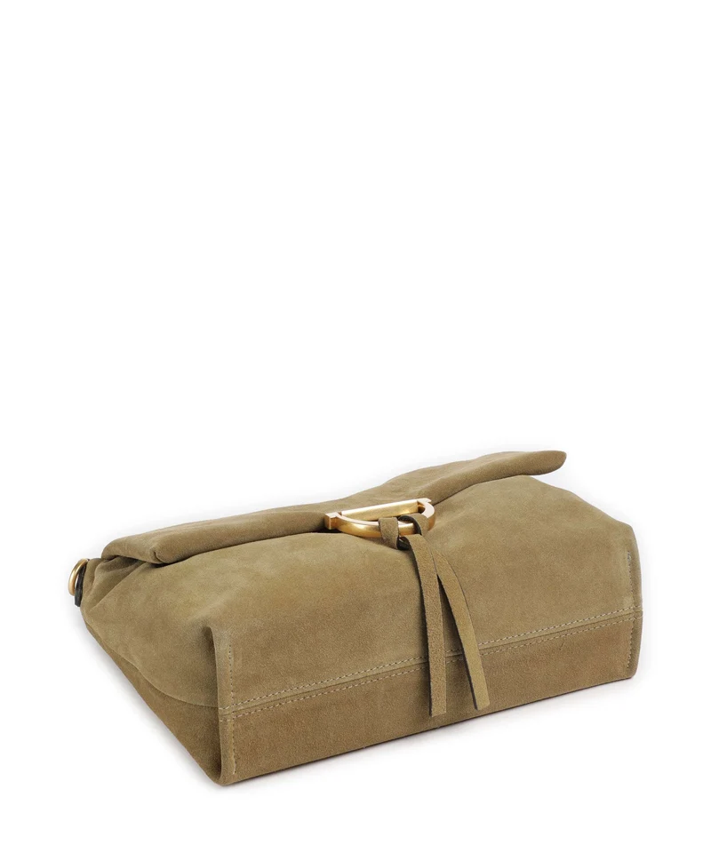 Abro Suede Temi Medium Sac porté épaule mud