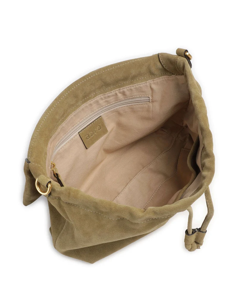 Abro Suede Temi Medium Sac porté épaule mud