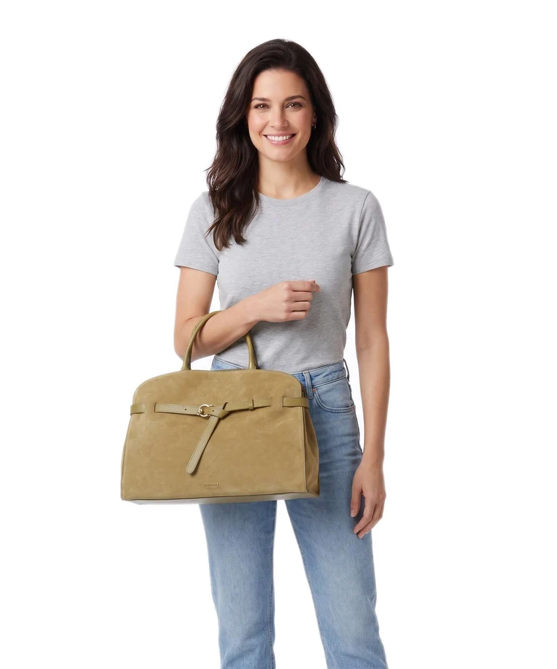 Coccinelle Sabine Suede Sac à main seagrass