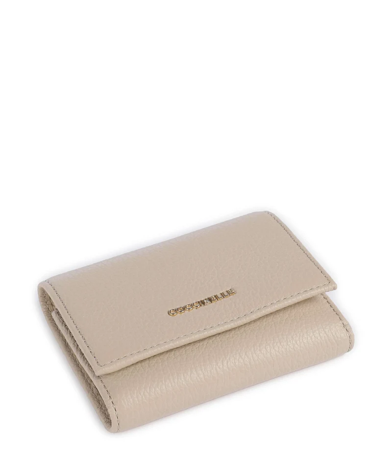 Coccinelle Metallic Soft Portefeuille sandshell