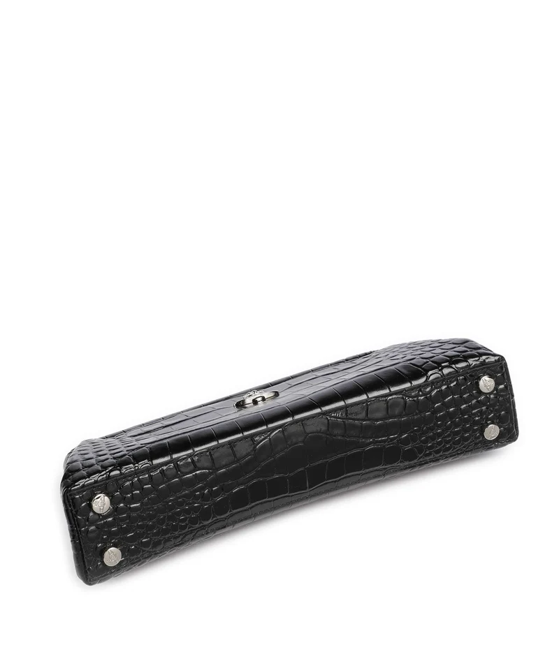 Vivienne Westwood Jane Frame Embossed Croc Sac porté épaule black