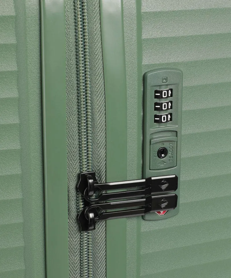 Travelite Air Stripe Slim Set de valise (4 roues) green