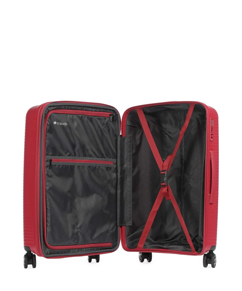 Travelite Air Stripe Slim Set de valise (4 roues) red