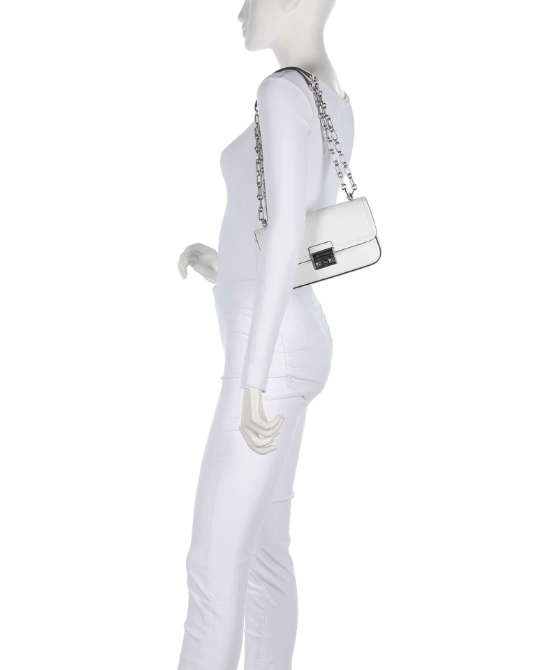Michael Kors Tribeca Small Sac porté épaule optic white