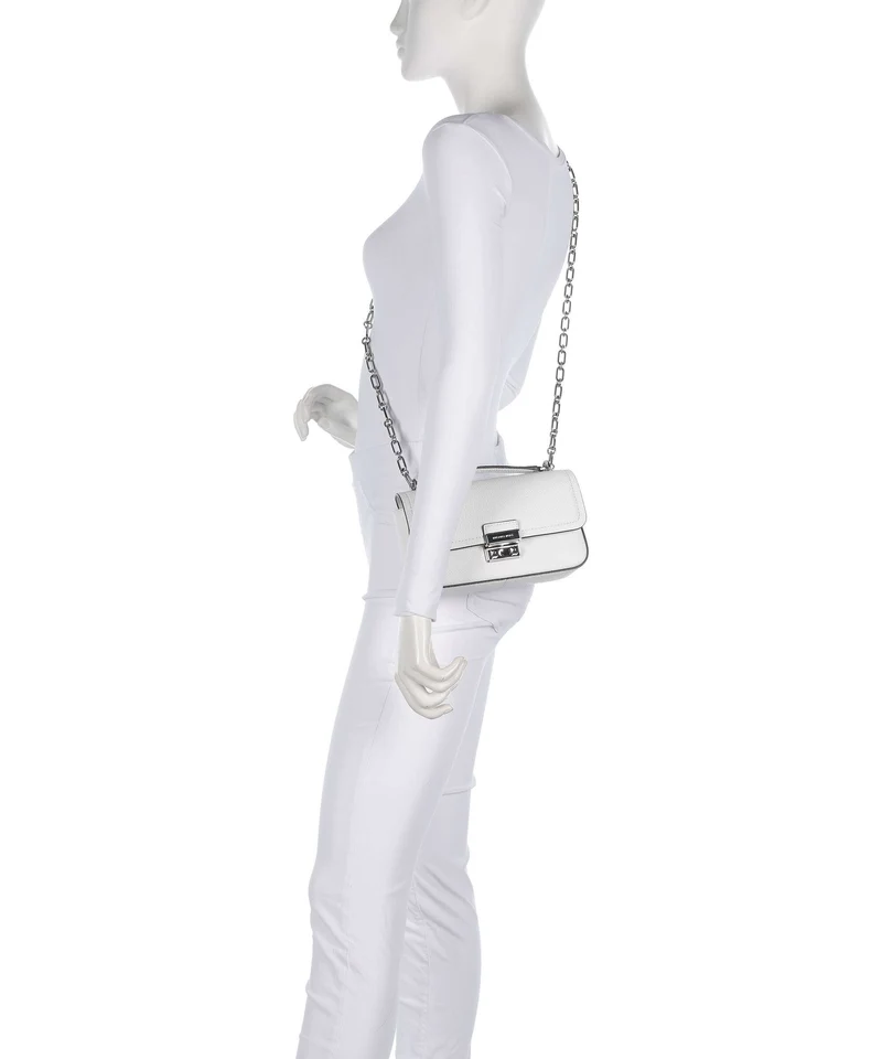 Michael Kors Tribeca Small Sac porté épaule optic white