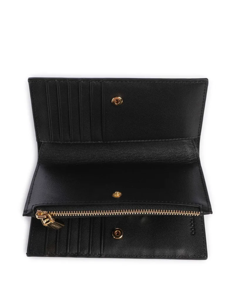 Coccinelle Metallic Shiny Smooth Portefeuille noir