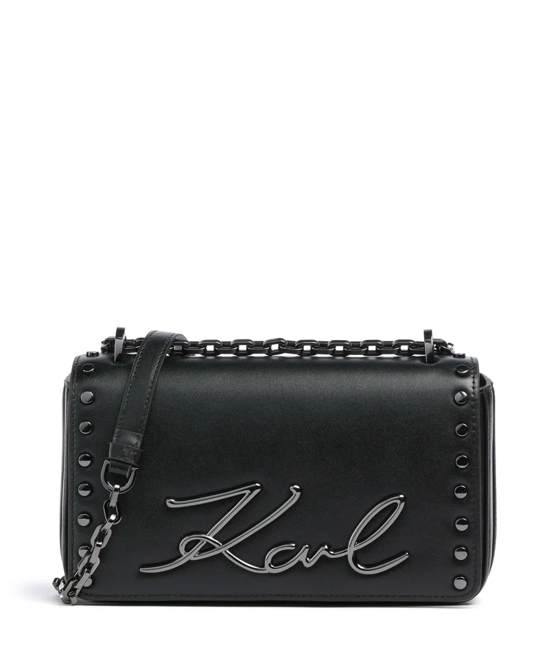 Karl Lagerfeld K/Signature 2.0 Sac porté épaule black embellishment