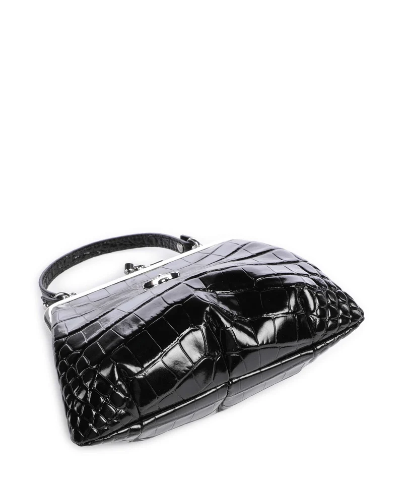 Vivienne Westwood Granny Frame Embossed Croc Sac à main black