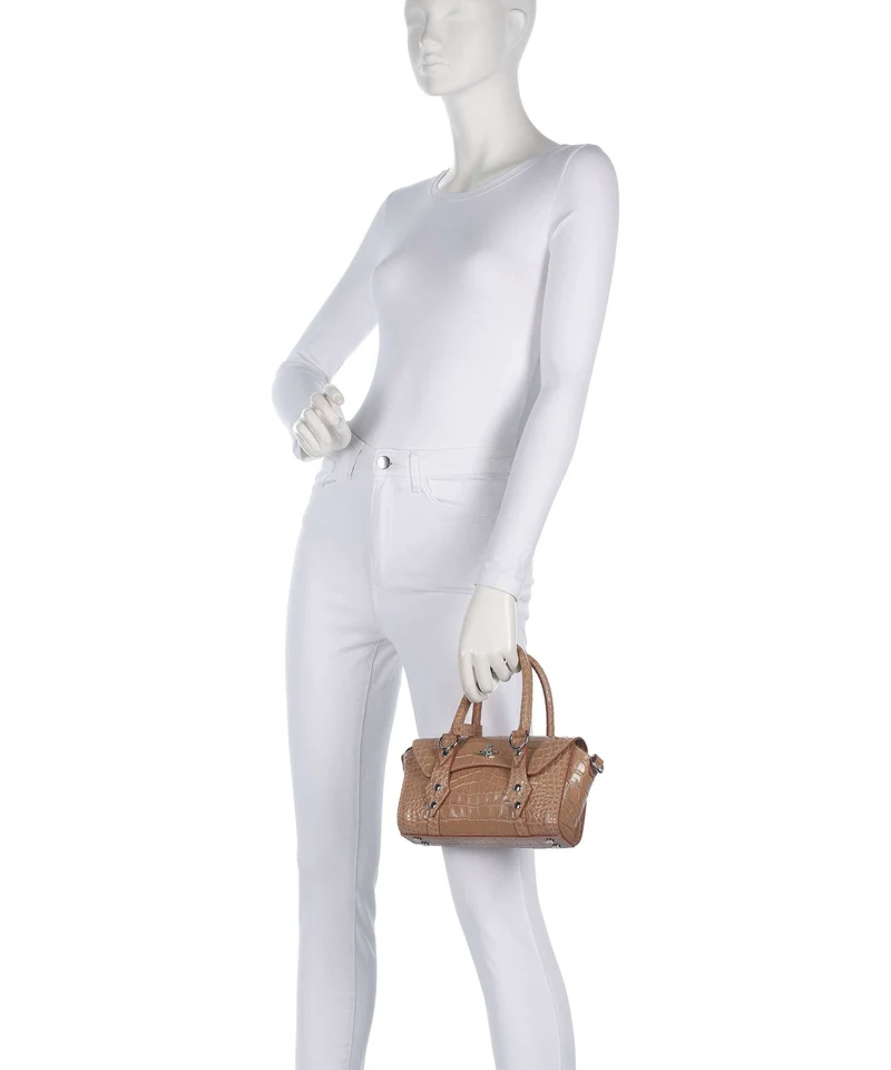 Vivienne Westwood Bettina Embossed Croc Mini Sac à main dusty pink