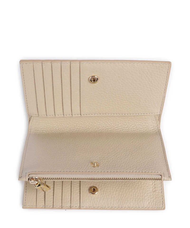 Coccinelle Metallic Soft Portefeuille sandshell