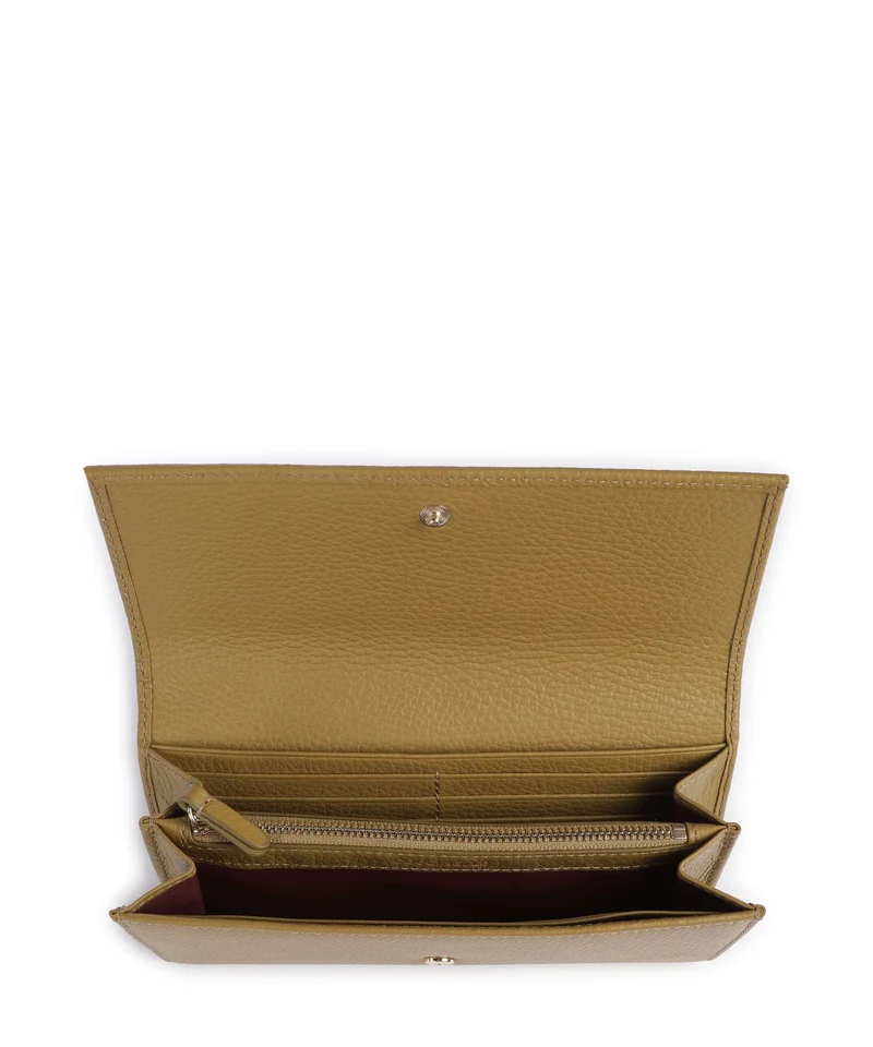 Coccinelle Metallic Soft Portefeuille seagrass