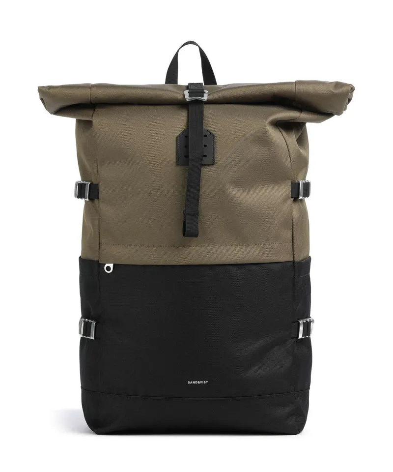 Sandqvist Icon L Sac à dos roll-top multi olive