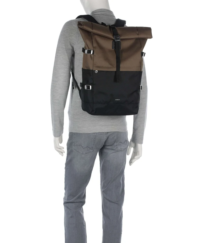 Sandqvist Icon L Sac à dos roll-top multi olive