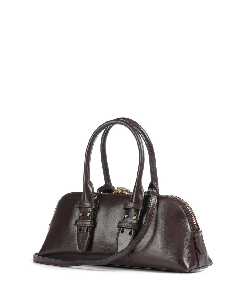 Pinko Bowling Horizontal Sac à main rosso mogano/antique gold