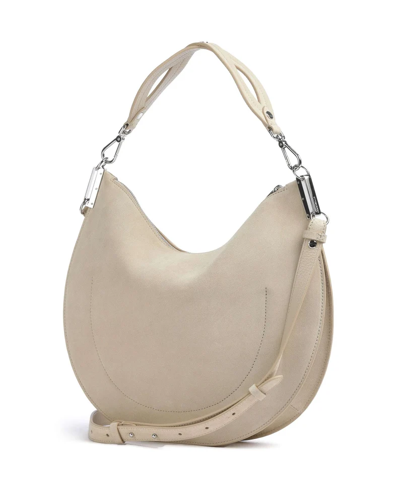 Coccinelle Sunup Suede Sac porté épaule sandshell