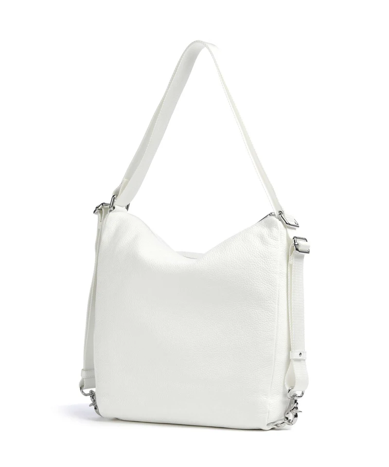 Mandarina Duck Mellow Leather Sac à main porté dos blanc