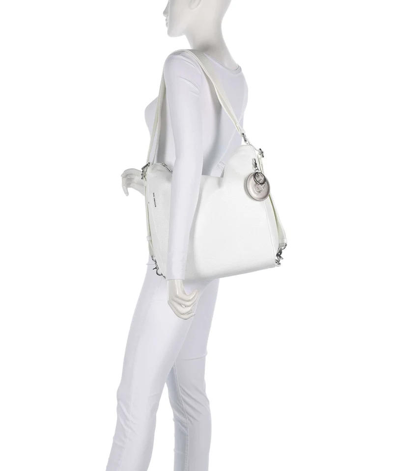 Mandarina Duck Mellow Leather Sac à main porté dos blanc