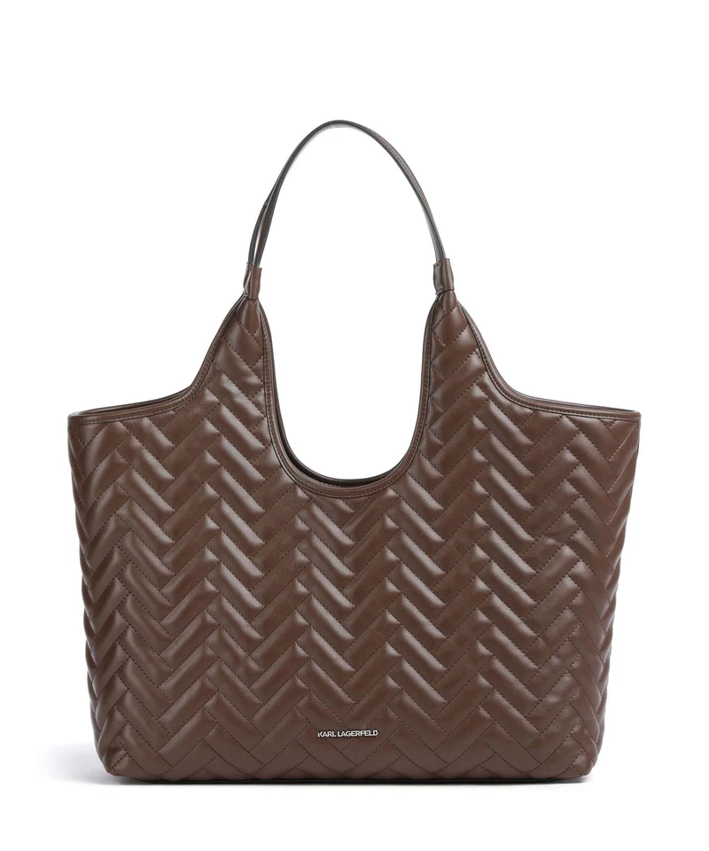 Karl Lagerfeld K/Brick Medium Cabas dark friar brown