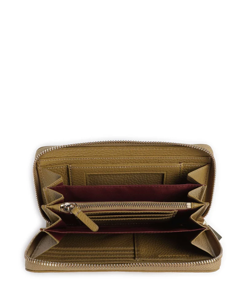 Coccinelle Metallic Soft Portefeuille seagrass