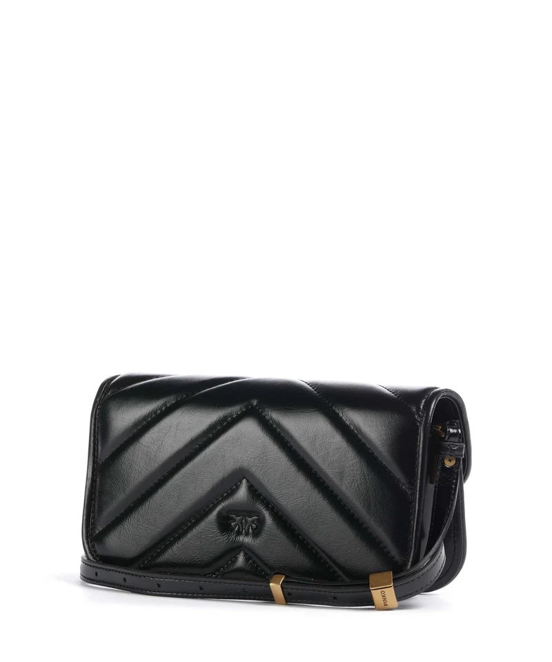 Pinko Love Box Horizontal Sac porté épaule nero/antique gold