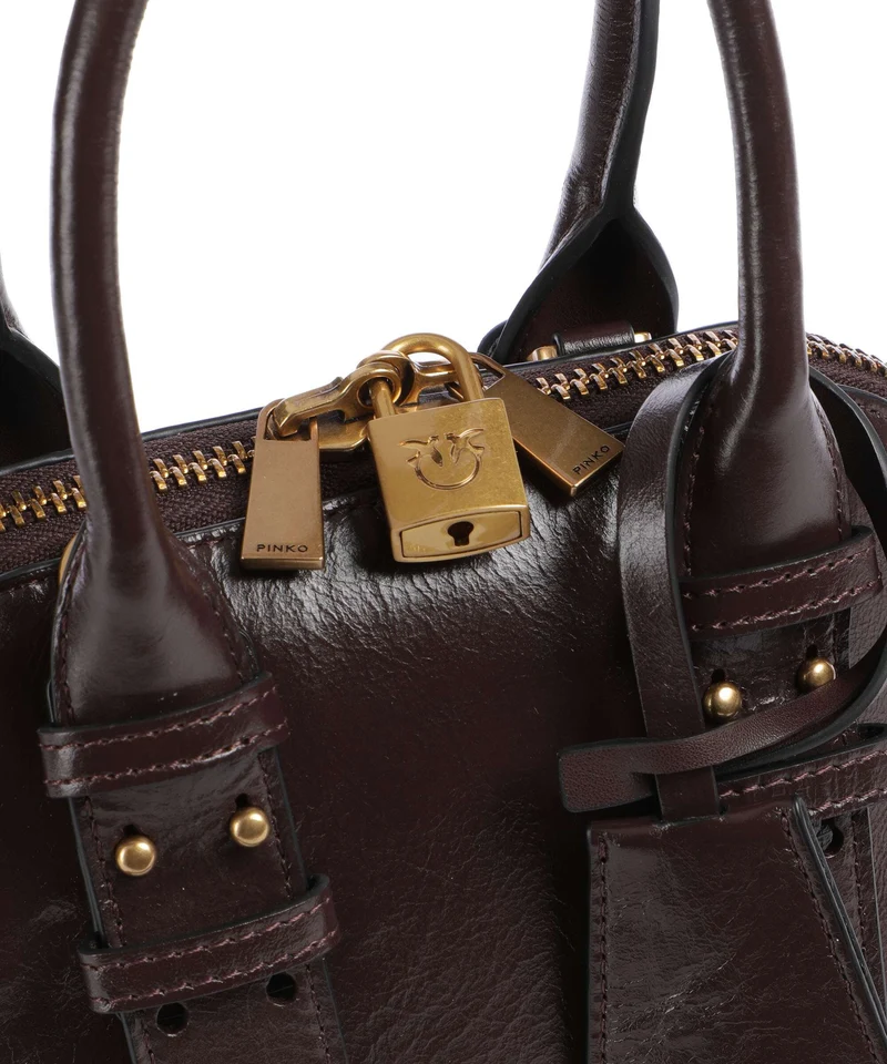 Pinko Bowling Mini Sac à main rosso mogano/antique gold