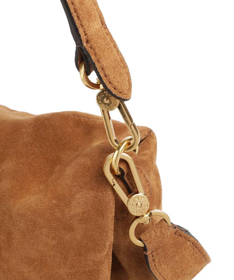 Abro Suede Temi Medium Sac porté épaule cuoio