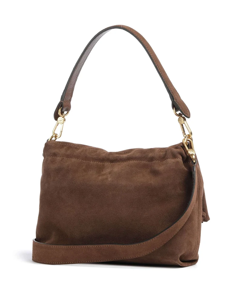 Abro Suede Temi Medium Sac porté épaule wood