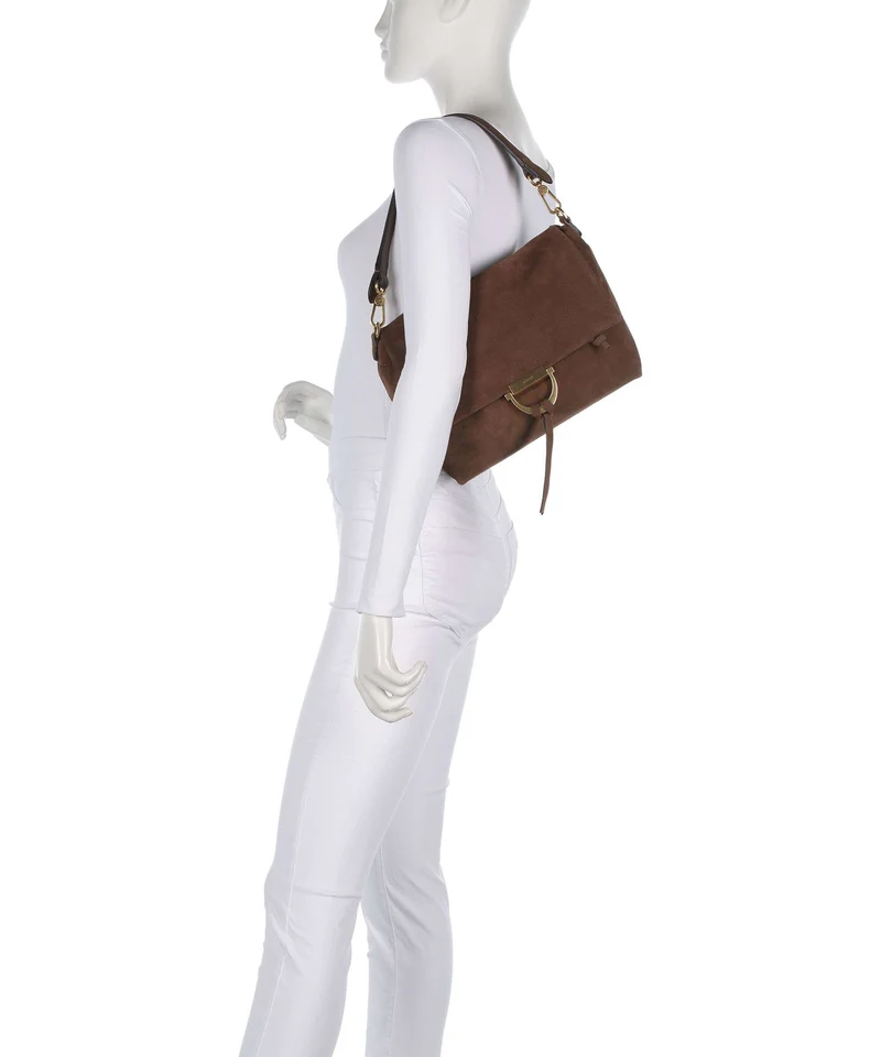 Abro Suede Temi Medium Sac porté épaule wood