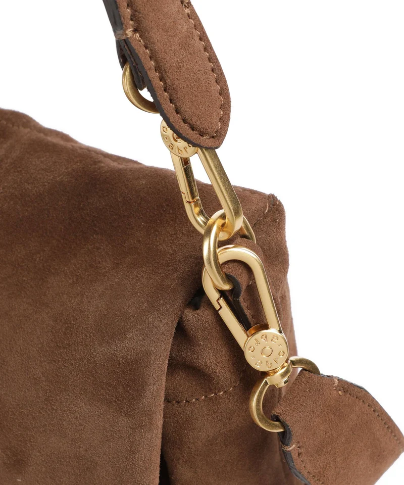 Abro Suede Temi Medium Sac porté épaule wood