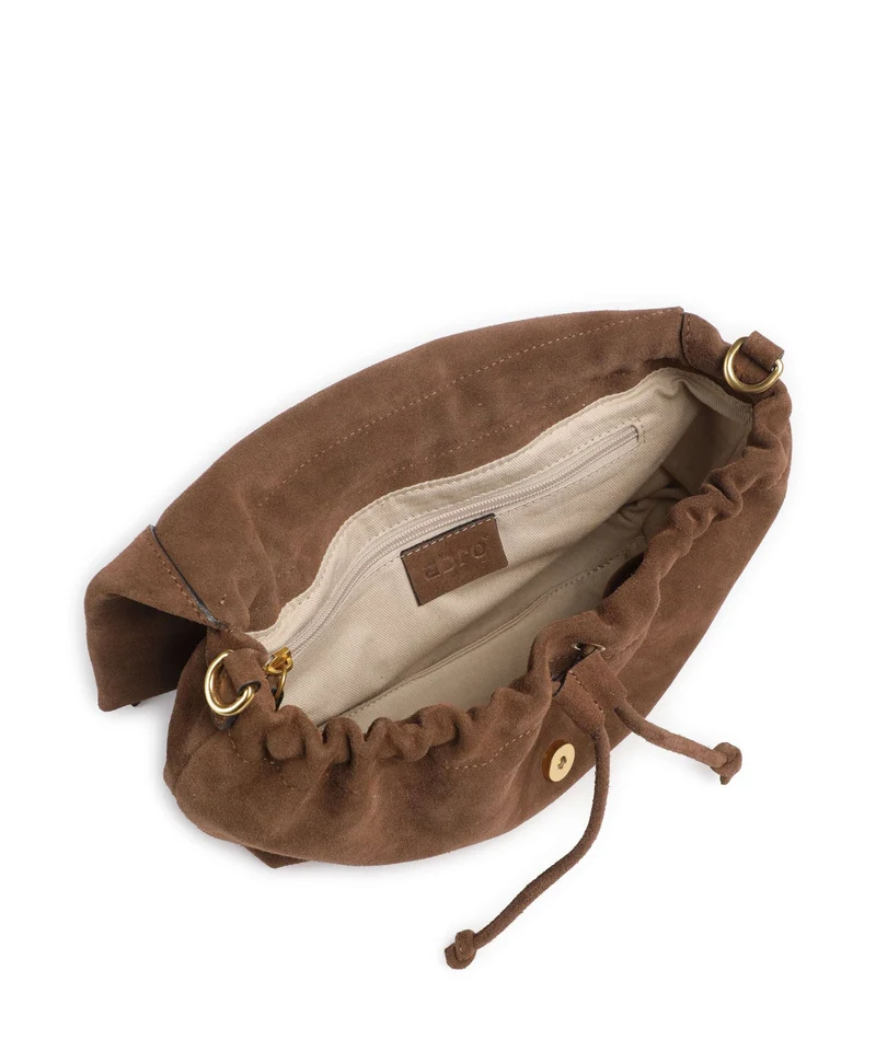 Abro Suede Temi Medium Sac porté épaule wood