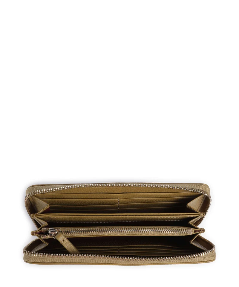 Coccinelle Metallic Soft Portefeuille seagrass
