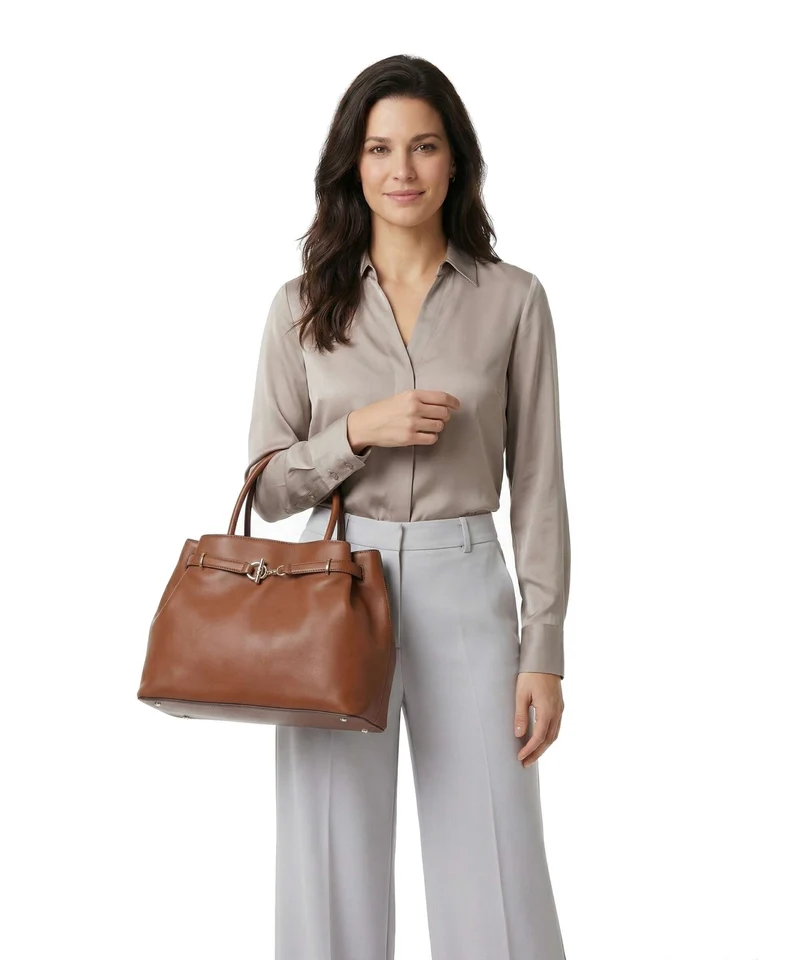 Lauren Ralph Lauren Blaike Large Sac à main lauren tan