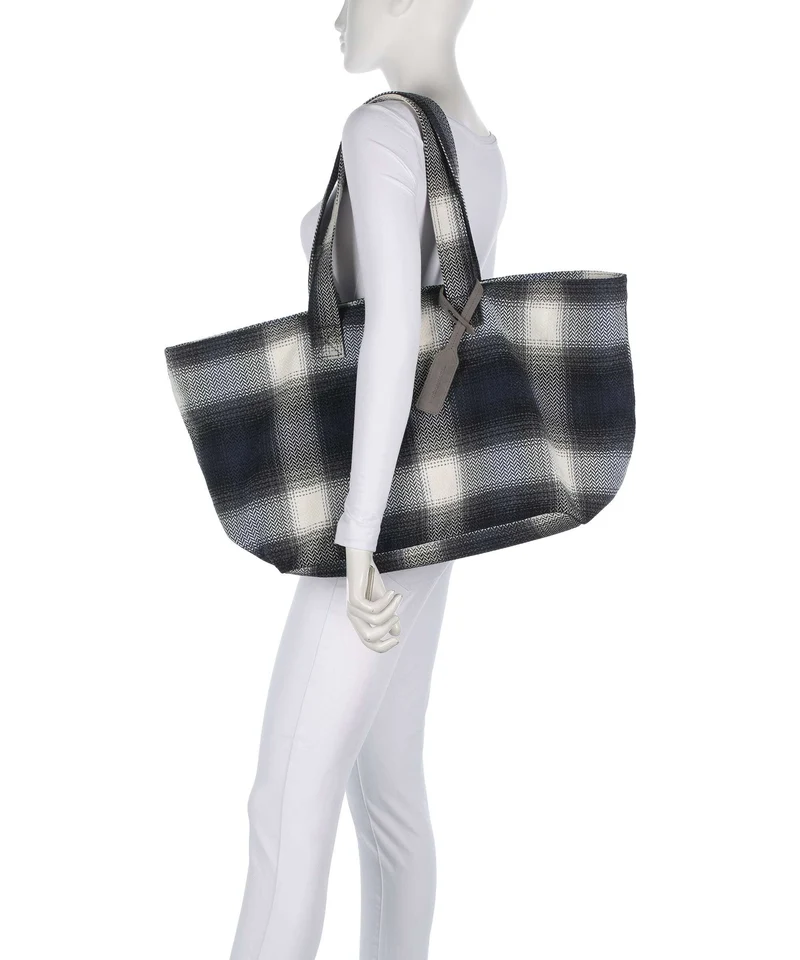 Les Visionnaires Alba Check Essential Cabas check navy