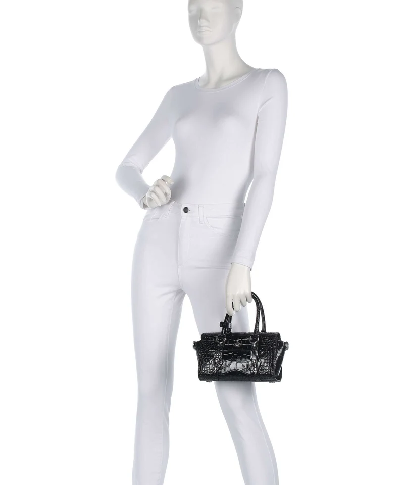 Vivienne Westwood Bettina Embossed Croc Mini Sac à main black